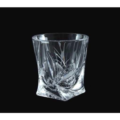 Unicum pohár, csavart, Nád mintás, 55 ml /7219/