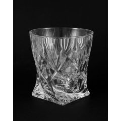 Csavart whisky pohár, Sűrű mintás, 340 ml  /7317/