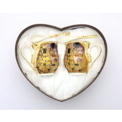 Klimt porcelán bögre csók, 350ml, ecru 517575