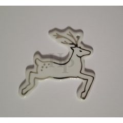 Hollóházi Karácsonyfa dísz platina rénszarvas