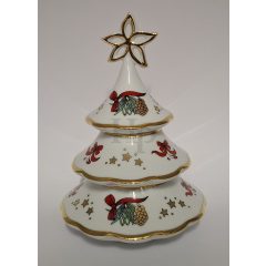   Hollóházi 3 részes karácsonyfa gyertyatartó 9289 Éva (17cm) 