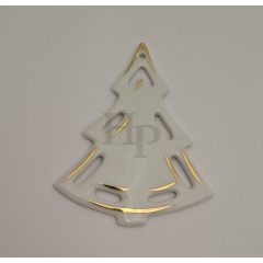 9518 Karácsonyfa dísz arany csík, fenyő