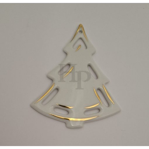 9518 Karácsonyfa dísz arany csík, fenyő