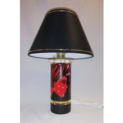   Hollóházi porcelán szerelt lámpa búrával  9301, Noémi (46cm) 