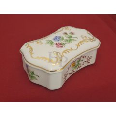 Hollóházi porcelán bonbonier 640, Hortenzia (15,6cm) 