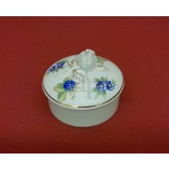   Hollóházi porcelán rózsás bonbonier 650/A, Szeder (7,5cm) 