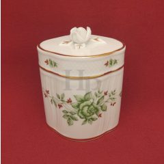   Hollóházi porcelán Pannónia rózsás bonbonier 659, Erika (11cm) 