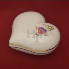 Hollóházi porcelán szívbonbonier 694, Hajnalka (8cm) 