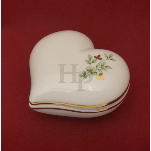 Hollóházi porcelán szívbonbonier 694, Erika (8cm)  