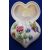 Hollóházi porcelán szívbonbonier 694, Hortenzia (8cm) 