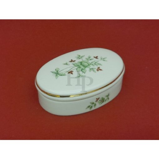 Hollóházi porcelán bonbonier 6001, Erika (8,5*6cm) 