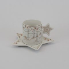   Porcelán teáscsésze+alj, 175ml dobozban, Christmas Lights 1321CHLI
