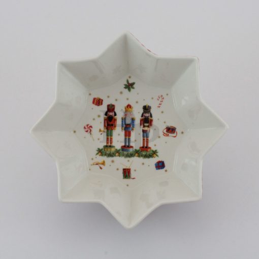 Porcelán tál 20cm, dobozban, Vintage Nutcracker, Diótörő 1007VNUT