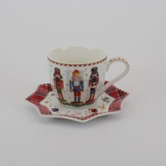   Porcelán csésze + alj, 250ml, dobozban, Vintage Nutcracker, Diótörő 1012VNUT