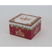 Porcelán bögre 350ml porcelán kanállal, parafa poháralátéttel, dobozban, Fancy Gingerbread, Mézeskalács figura 1045FANG