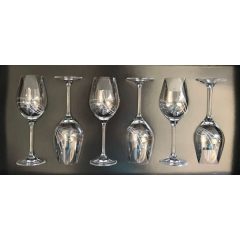   68115 Kimagasló minőségű kristállyal díszített  Boros pohár  6 személyes 360ml