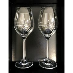   68658 Kimagasló minőségű kristállyal díszített  Boros pohár 2 személyes 360ml 