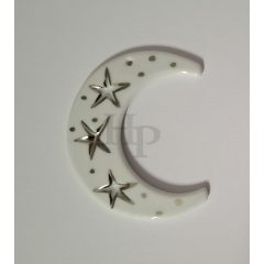 Hollóházi karácsonyfa dísz platina hold