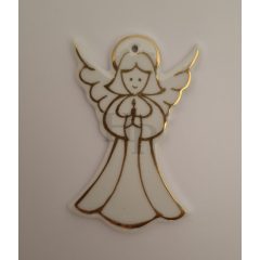 9518 Karácsonyfa dísz arany csík angyal