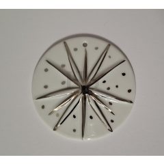 Hollóházi karácsonyfa dísz platina csillag