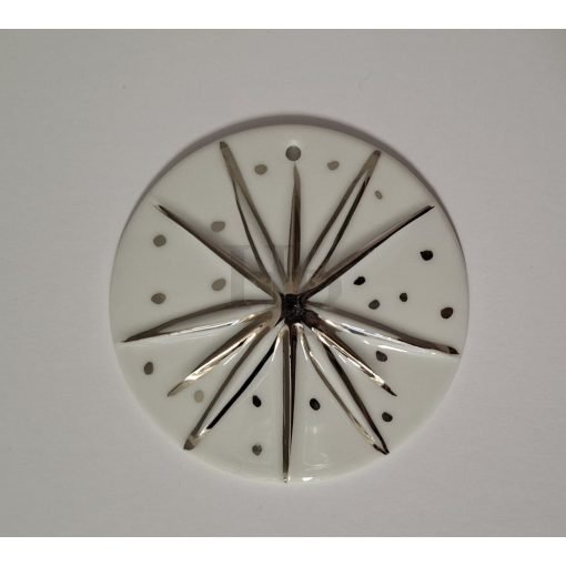 Hollóházi karácsonyfa dísz platina csillag