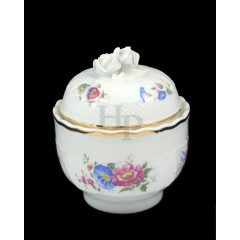 Hollóházi porcelán Pannónia doboz, Hajnalka (13cm) 