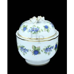 Hollóházi porcelán Pannónia doboz, Szeder (13cm) 