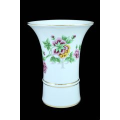 Hollóházi porcelán váza 5190, Hortenzia (21cm)