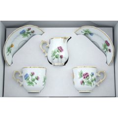   Hollóházi porcelán Pannónia 3 részes Vera szett, Hortenzia 